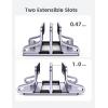 imageUGREEN 2Slot Vertical Laptop Stand Holder Desk Compatible with MacBook Pro Air Laptop Stand Desktop Adjustable Lenovo Ideapad Surface Book HP Notebook Dell Chromebook Up to 173 Inch Space Gray2Slot