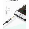 imageUGREEN 35mm Audio Cable Stereo Aux Cord 90 Degree Right Angle Compatible with Beats iPhone iPod iPad Tablets Speakers 24K Gold Plated Male to Male Black 15FT15FT