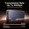 imageUGREEN 40Gbps M2 NVMe SSD Enclosure with Dual Chips External SSD Drive with Cooling Fan Compatible with Thunderbolt 43 USB43220 Support 1248TB MKeyMampampB Key 2280 Side SSD Enclsoure