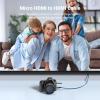 imageUGREEN 4K Micro HDMI to HDMI Cable 66FT Aluminum Shell Braided 18Gbps 4K 60Hz HDR 3D ARC Compatible with GoPro Hero 7 6 5 Raspberry Pi 5 Portable Monitor Camera Nikon Yoga 3 Pro10FT