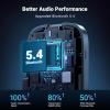 imageUGREEN 54 Aux Bluetooth Adapter Noise Cancelling 35mm AUX Bluetooth Car Adapter Wireless Audio Receiver for Home StereoWired Speaker 15H Battery LifeGrey