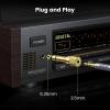 imageUGREEN 635mm 14 Male to 35mm 18 Female Stereo Headphone Adapter Audio Jack Plug Gold Plated for Speaker Headphone Guitar Digital Piano Amp 2 Pack