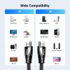 imageUGREEN 8K HDMI Cable 21 66FT 48Gbps Ultra High Speed Braided HDMI Cord 10K 8K60Hz 4K240Hz eARC HDR10 HDCP 22ampamp23 Compatible with PS5Xbox Series XRoku TVHDTVBluray16FT