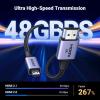 imageUGREEN 8K Micro HDMI to HDMI Cable 66FT 21 Aluminum Shell Braided 48Gbps Ultra High Speed 8K60Hz 4K240Hz Support HDR eARC Dolby Compatible with GoPro Raspberry Pi 5 Camera Nikon66FT