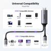 imageUGREEN Active HDMI to USB C Adapter Cable with USB Power 4K60Hz Unidirectional HDMI to Thunderbolt 66FT Compatible Switch PS5 SteamDeck Laptop to USBC Portable Monitor ARXR Headset