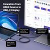 imageUGREEN Active HDMI to USB C Adapter Cable with USB Power 4K60Hz Unidirectional HDMI to Thunderbolt 66FT Compatible Switch PS5 SteamDeck Laptop to USBC Portable Monitor ARXR Headset