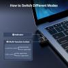 imageUGREEN Bluetooth 53 Adapter ampamp Undetectable Mouse Jiggler USB Bluetooth Dongle for Computer Laptop USB Mouse Mover with Switch Button 2 Jiggle Modes Plug and Play