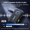 imageUGREEN Bluetooth 60 Receiver for Car with LDAC AI Noise Cancelling 35mm AUX Bluetooth Car Adapter HiRes Wireless Audio Receiver for Home StereoWired Speaker with HandsFree Call15H Battery Life
