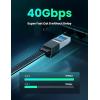 imageUGREEN Cat 8 Ethernet Cable 3FT Flat High Speed 40Gbps 2000Mhz Internet Cable 26AWG Braided Network Cord RJ45 Shielded Indoor LAN Cables Compatible for Gaming PC PS5 Xbox Modem Router 3FT15FT