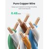 imageUGREEN Cat 8 Ethernet Cable 3FT Flat High Speed 40Gbps 2000Mhz Internet Cable 26AWG Braided Network Cord RJ45 Shielded Indoor LAN Cables Compatible for Gaming PC PS5 Xbox Modem Router 3FT15FT