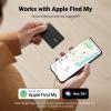 imageUGREEN FineTrack Slim Smart Finder Compatible with Apple Find My iOS Only 17mm UltraSlim Wallet Finder IP68 Waterproof Rechargeable Bluetooth Tracker Card for Wallet Key Luggage Tags