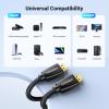 imageUGREEN HDMI Cable 4K Braided High Speed HDMI Cord 18Gbps with Ethernet Support 4K 60HZ Compatible with UHD TV Monitor Computer Xbox Switch 2 360 PS5 PS4 Bluray and More 66FT33FT