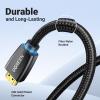 imageUGREEN HDMI Cable 4K Braided High Speed HDMI Cord 18Gbps with Ethernet Support 4K 60HZ Compatible with UHD TV Monitor Computer Xbox Switch 2 360 PS5 PS4 Bluray and More 66FT33FT