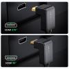 imageUGREEN HDMI Cable 4K Right Angle 270 Degree HDMI Cord High Speed HDMI 20 Cable 4K60Hz HD 3D 1080P ARC Compatible for TV PC Nintendo Switch Xbox PS5 PS4 PS3 Laptop 33FT33FT