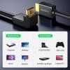 imageUGREEN HDMI Cable Right Angle 4K 90 Degree HDMI Cord High Speed Down Angle HDMI 20 Cable 4K60Hz HD 3D 1080P ARC Compatible for Laptop Monitor Nintendo Switch 2 Xbox PS5 PC TV 33FT66FT