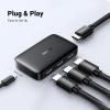 imageUGREEN HDMI Switch 3 in 1 Out 4K HDMI Splitter with Remote Supports HDR CEC 3D HDCP14 HDMI 3 Port Box Hub 4K 30Hz Compatible with SwitchSwitch 2 PS5 PS4 Xbox Fire Stick Roku Apple TV PC