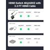 imageUGREEN HDMI Switch 4K60Hz with 33FT HDMI Cable Bidirectional HDMI Splitter 2 in 1 Out Support HD Dolby 3D HDR Compatible with PS54 Xbox Roku Apple TV Fire Stick Nintendo Switch