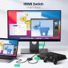 imageUGREEN HDMI Switch 4K60Hz with 33FT HDMI Cable Bidirectional HDMI Splitter 2 in 1 Out Support HD Dolby 3D HDR Compatible with PS54 Xbox Roku Apple TV Fire Stick Nintendo Switch