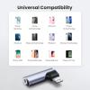 imageUGREEN Headphone Adapter for iPhone Lightning to 35mm Jack MFi TRRS Aux Earphone Stereo Audio Mic Converter Mini Dongle Compatible with iPhone 14 13 Pro Max 12 11 XR XS SE 2022 iPad Headset Car
