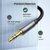 imageUGREEN Headphone Extension Cable 35mm Extension Gold Plated Aux Cable Audio Stereo Jack Male to Female TRS Cord Extender Compatible with iPhone iPad Phones Tablets Media Players 33FT16FT