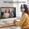 imageUGREEN Headphone Extension Cable 4 Pole TRRS 35mm Extension with Microphone Male to Female Stereo Audio Cable Gold Plated Nylon Braided Compatible with iPhone iPad Smartphones Media Players 33FT10FT