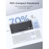 imageUGREEN K551 Slim Quiet Wireless Bluetooth 78Keys Keyboard 3Device Free Switching with Bluetooth ampamp 24G Compatible with WindowsmacOSiOSAndroid Works with MacBook Lenovo HP