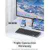 imageUGREEN K551 Slim Quiet Wireless Bluetooth 78Keys Keyboard 3Device Free Switching with Bluetooth ampamp 24G Compatible with WindowsmacOSiOSAndroid Works with MacBook Lenovo HP