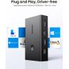 imageUGREEN KVM Switch Share 4 USB Ports USB and HDMI Switch for 2 Computers for Keyboard Mouse Printer to One Monitor Support 4K60Hz 3D HDR Include Desktop Controller 2 USB Cables and 2 HDMI Cables