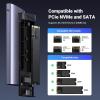 imageUGREEN M2 NVMe SATA SSD Enclosure 10Gbps USB 32 Gen 2 to NVME PCIE SATA MKeyBM Key Solid State Drive External Enclosure Support UASP Trim for 22302242 22602280 SSDs
