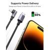 imageUGREEN MFi Certification Lightning Cable  90 Degree USB C to Lightning Cable 6FT Compatible with iPhone 1414 Pro14 Pro Max iPhone 131211XXRXS8 Series iPad AirPods Pro6FT