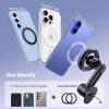 imageUGREEN Magnetic Phone Mount for Car Compatible for Magsafe Not Blocking Air Vent Strengthen Magnetic Power Car Phone Holder Compatible with iPhone 16 15 Pro Max 14 13 12 Pro Mini MagSafe Case