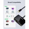 imageUGREEN Mini DisplayPort to HDMI VGA Adapter 4K Thunderbolt 2 Adapter 2 in 1 Mini DP Converter Compatible with MacBook Pro MacBook Air iMac Surface Pro 1 2 3 4 6 Surface Laptop 2 ThinkPad X1 WhiteBlack