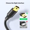 imageUGREEN Mini USB Cable 3FTUSB Mini 20 Cable CableMini USB B Charger Cable Compatible with Garmin Nuvi GPSSatNavDash CamCameraPS3 ControllerHard DriveGoPro Hero 310 FT