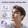 imageUGREEN Open Ear Wireless Headphones Bluetooth 54 12mm Driver Sports Earphones with ENC Fast Charging for 30 Hours Playtime Compatible with iPhone Android and Bluetooth DevicesSuitable for RunningPurple