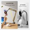 imageUGREEN Phone Desk Mount for Bed Magnetic iPhone Holder for Magsafe Upgraded Sturdy Arm Gooseneck Compatible with iPhone 17 Air 16 15 14 13 12 Pro Max Overhead Cell Phone Stand
