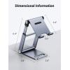 imageUGREEN Phone Stand for Desk Adjustable Height Cell Phone Stand Holder Foldable Portable Compatible with iPhone 16 15 14 Pro Max Plus 13 12 11 XS SE Nintendo Switch up to 79