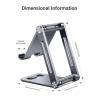imageUGREEN Phone Stand for Desk Cell Phone Holder Adjustable Compatible with iPhone 17 Air16151413 Pro Max12 Mini11XS MaxXRXNintendo Switch Aluminum Metal Desktop Stand Portable Space GreySpace Grey