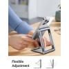 imageUGREEN Phone Stand for Desk Cell Phone Holder Adjustable Compatible with iPhone 17 Air16151413 Pro Max12 Mini11XS MaxXRXNintendo Switch Aluminum Metal Desktop Stand Portable Space GreySpace Grey