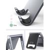 imageUGREEN Phone Stand for Desk Cell Phone Holder Adjustable Compatible with iPhone 17 Air16151413 Pro Max12 Mini11XS MaxXRXNintendo Switch Aluminum Metal Desktop Stand Portable Space GreySpace Grey