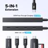 imageUGREEN Powered 100W 10Gbps USB C Hub  5 in 1 Adapter with 4 USBC 100W PD Ports for MacBookAir iPad Pro iPhone Surface Laptops and More