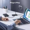 imageUGREEN Powered 100W 10Gbps USB C Hub  5 in 1 Adapter with 4 USBC 100W PD Ports for MacBookAir iPad Pro iPhone Surface Laptops and More