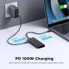 imageUGREEN Powered 100W 10Gbps USB C Hub  5 in 1 Adapter with 4 USBC 100W PD Ports for MacBookAir iPad Pro iPhone Surface Laptops and More