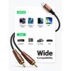 imageUGREEN RCA Cable MFi Certified Lightning to RCA Cable for iPhone Splitter Audio Cord Y Adapter HiFi Sound Stereo Connector Compatible with iPhone 13 Mini Pro Max 12 iPad MP3 Speaker 3FT