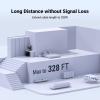imageUGREEN RJ45 Coupler 10Gbps 5 Pack Ethernet Extender Cat8 Cat7 Cat6 Cat5 Ethernet Cable Extender Adapter 328ft LAN Connector in Line Coupler Female to Female Aluminum AlloyBlack
