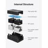 imageUGREEN RJ45 Coupler 2 Pack Ethernet Extender 1000Mbps in Line Coupler Cat7 Cat6 Cat5e Cable Connector Ethernet Adapter Female to Female Black