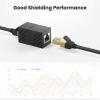 imageUGREEN RJ45 Coupler 2 Pack Ethernet Extender 1000Mbps in Line Coupler Cat7 Cat6 Cat5e Cable Connector Ethernet Adapter Female to Female Black