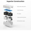 imageUGREEN RJ45 Coupler Ethernet Extender Connector 10 Pack Inline Coupler Cat7 Cat6 Cat5e Ethernet Cable Adapter Female to Female White