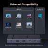 imageUGREEN Revodock Pro 11in1 Docking Station 4K120Hz DPHDMI Dual 10Gbps USBC 100W PD SDTF Gigabit Ethernet 35mm Audio Aluminum Body for MacBookDellHPLenovo