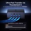 imageUGREEN Revodok Max 2131 Thunderbolt 5 Dock 13in1 120Gbps Transfer Single 8K Dual 6K60Hz Display 140W Max Charging 25GbE SDTF 40 for Thunderbolt 54 MacBooks and Windows Laptops