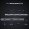 imageUGREEN Revodok Pro 109 USB C Hub 9 in 1 10Gbps USB C 32 ampamp USBA 32 4K HDMI 100W Power Delivery SDTF Card Reader Gigabit Ethernet for MacBook ProAir iPhone 16 15 ProMax Thinkpad and More